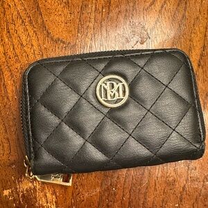 Badgley Mischka Black Quilted Wallet